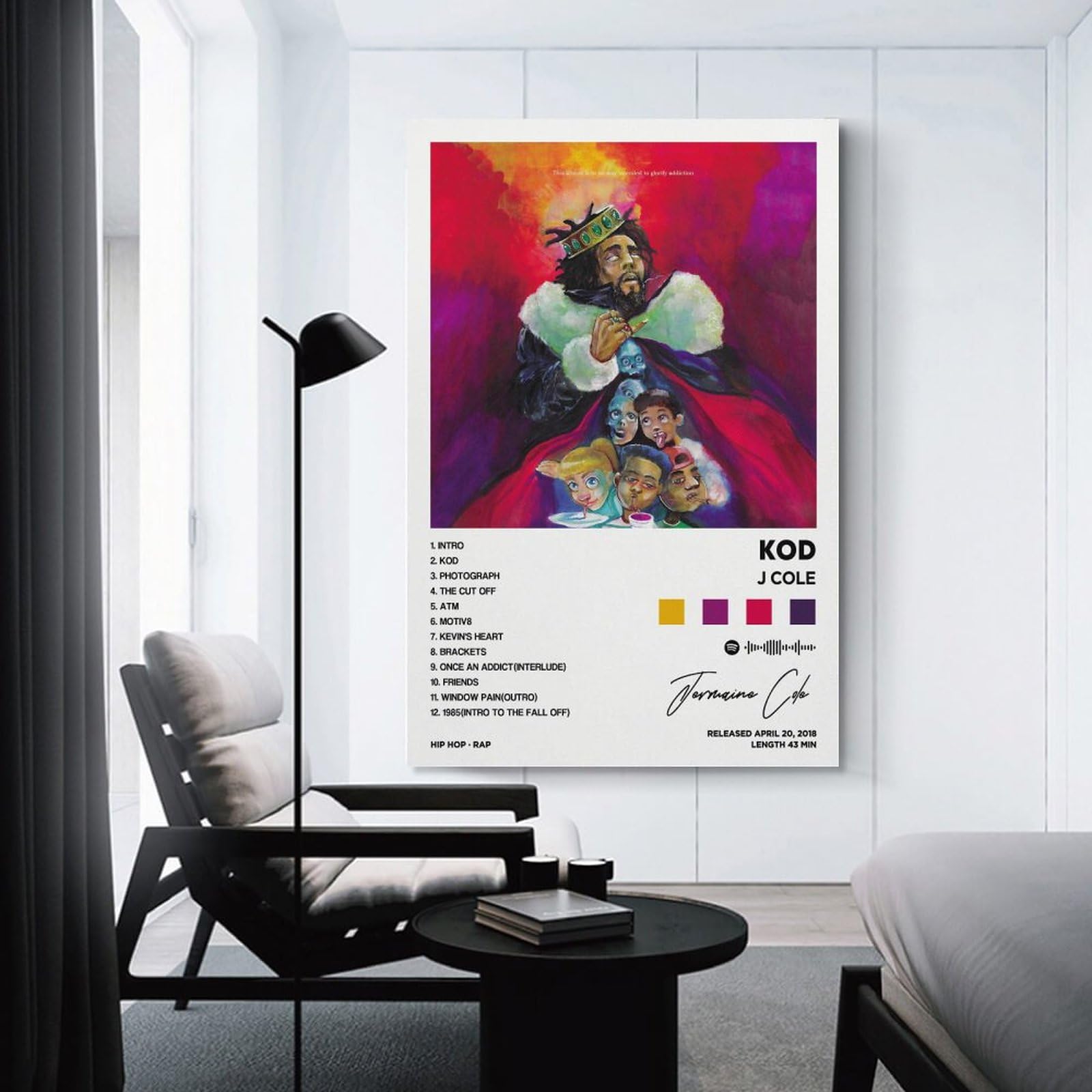 Amazon.com: DIDIDO J Poster Cole KOD Album Cover Canvas Posters
